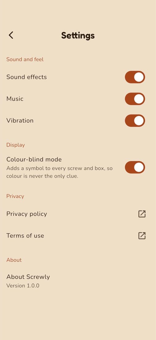 Settings