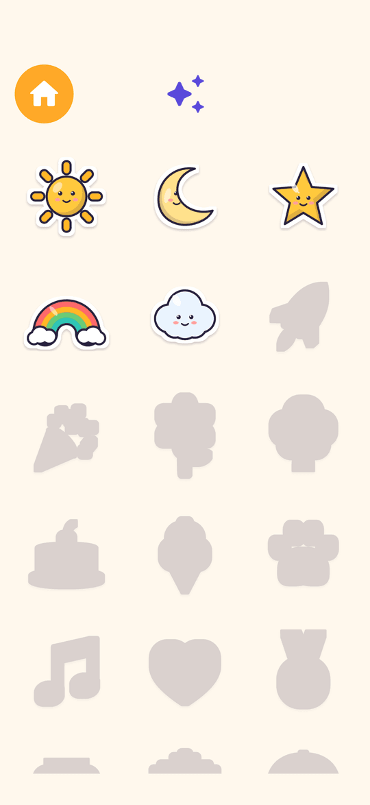 Sticker book with five stickers unlocked