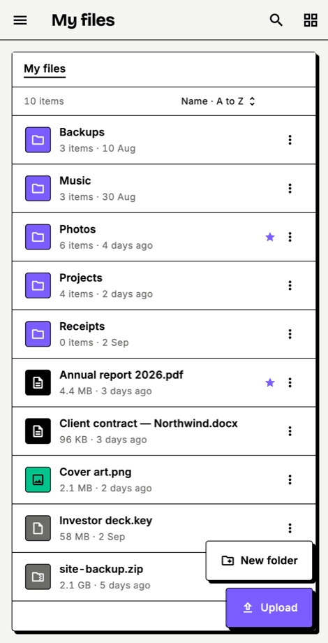 Mobile file browser