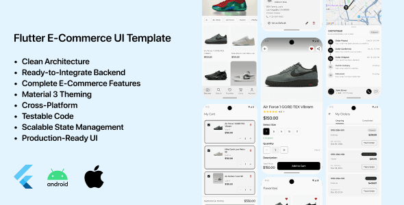 Flutter E-Commerce UI Kit cover